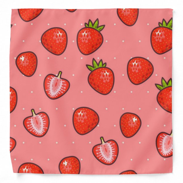 Strawberry pattern bandana (Front)