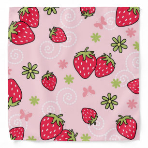 Strawberry pattern bandana