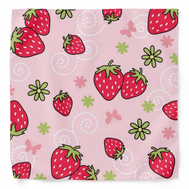 Strawberry pattern bandana (Front)