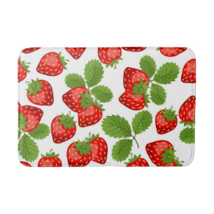 Strawberry pattern bath mat