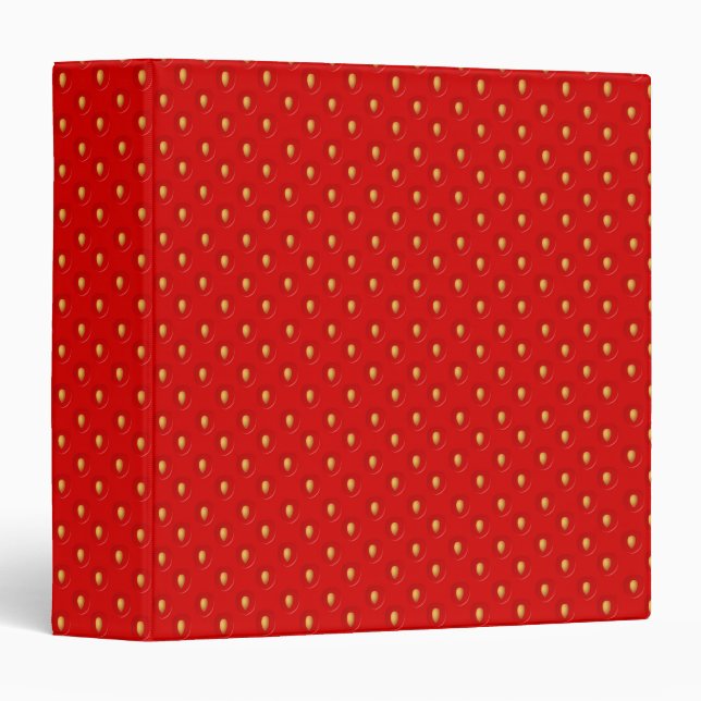 Strawberry Pattern Binder (Front/Spine)