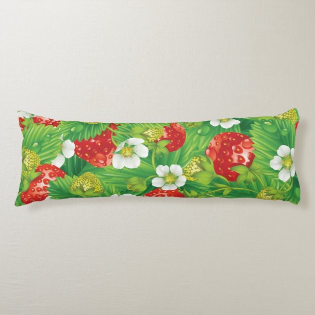 Strawberry pattern body pillow (Front)