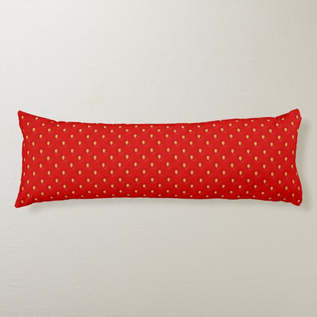 Strawberry Pattern Body Pillow (Front)