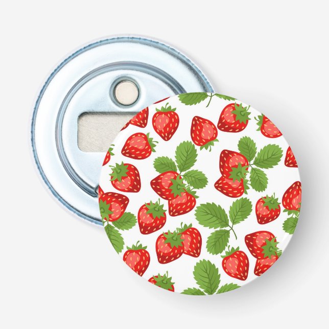 Strawberry pattern bottle opener (Front)