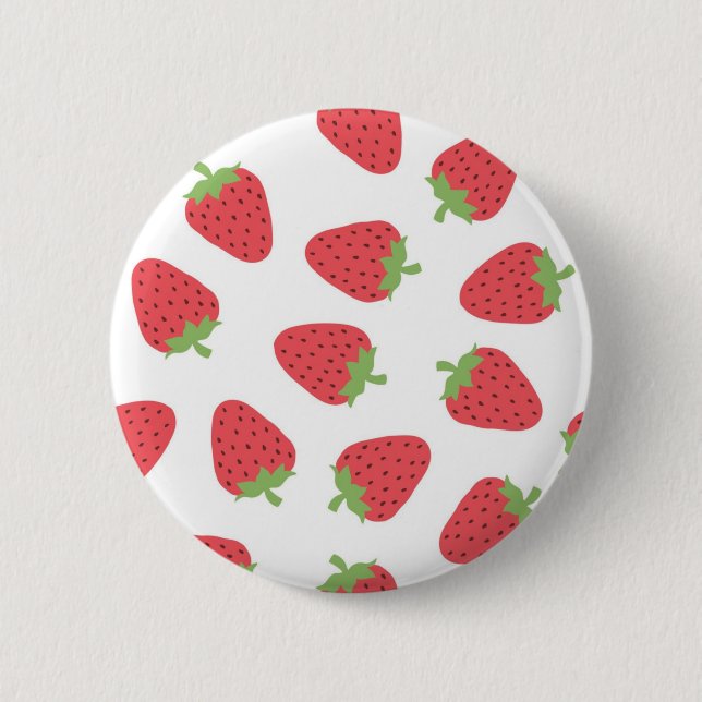 Strawberry pattern button (Front)