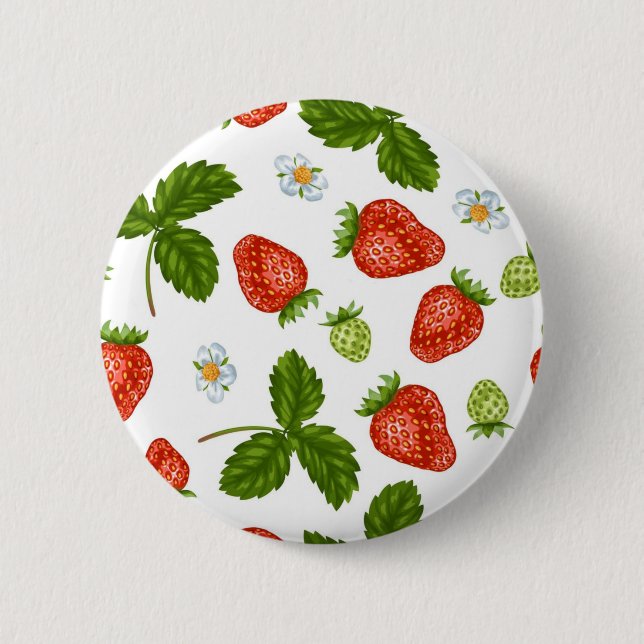 Strawberry pattern button (Front)