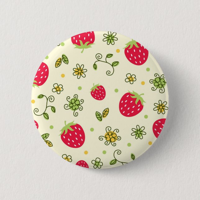 Strawberry pattern button (Front)