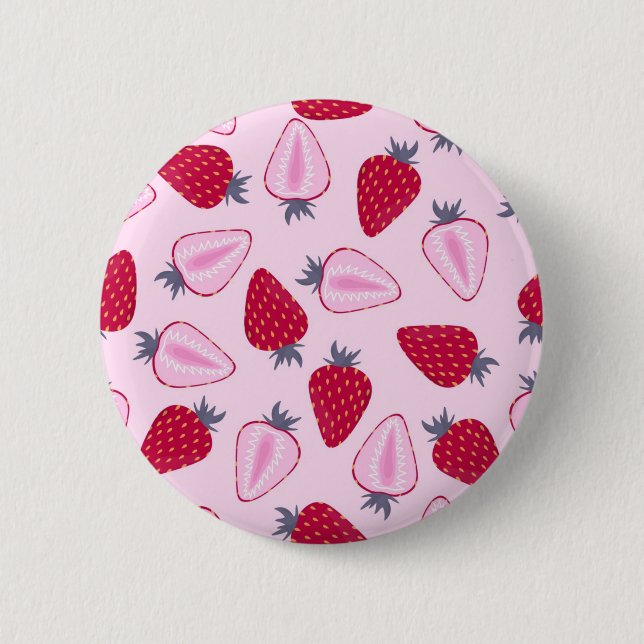 Strawberry pattern button (Front)