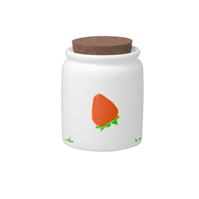 strawberry pattern candy jar (Front)