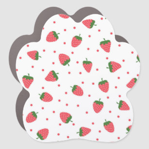 Strawberry pattern car magnet