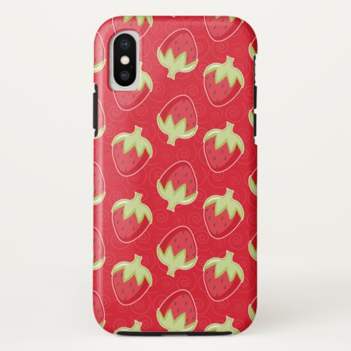 Strawberry Pattern Cell Phone Case _ Red