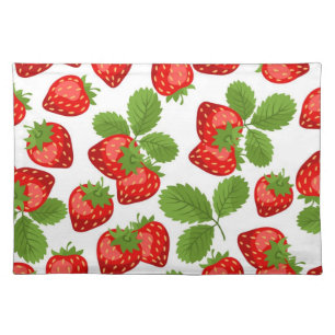 Strawberry pattern cloth placemat