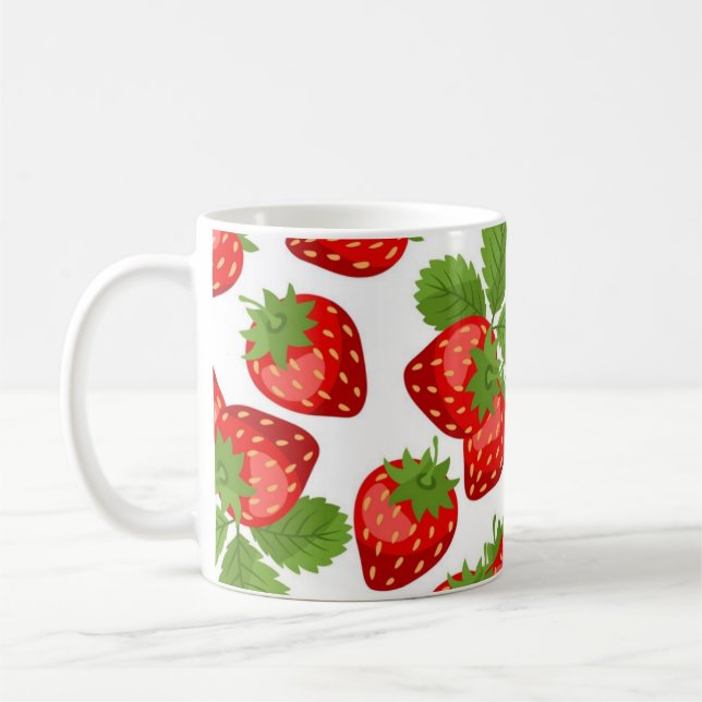 Strawberry pattern coffee mug (Left)