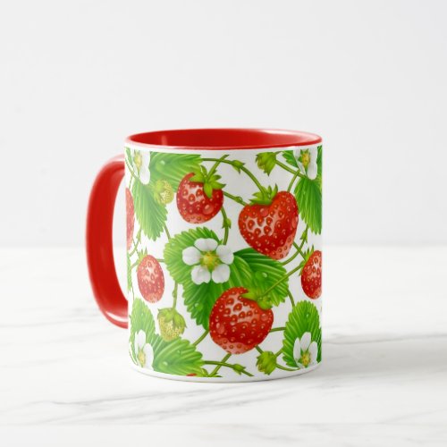 Strawberry Pattern Combo Mug