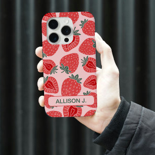Strawberry Pattern Custom Phone Case for Women