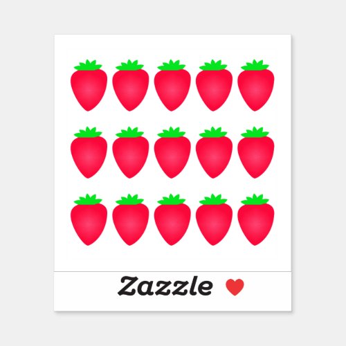 Strawberry Pattern Cute Baby Shower Birthday Party Sticker