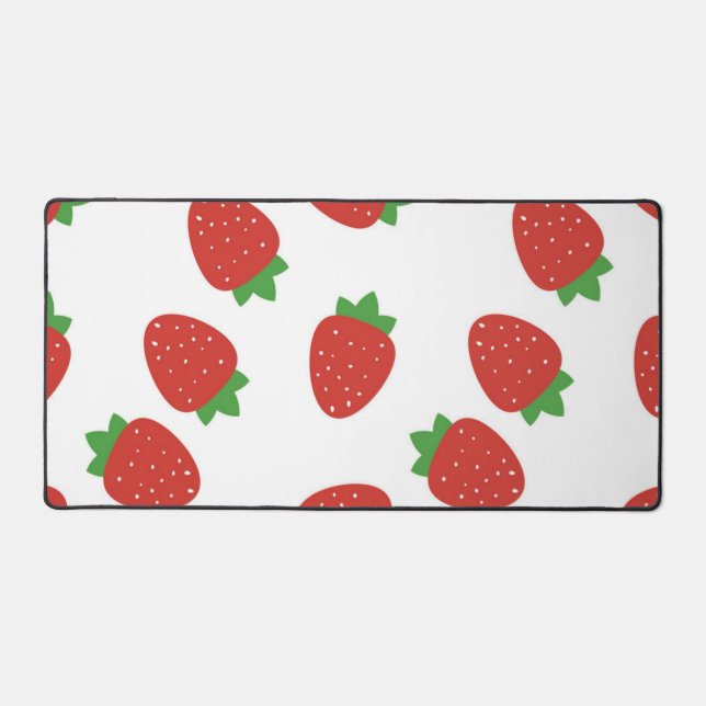 Strawberry pattern desk mat (Front)
