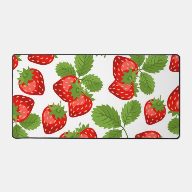 Strawberry pattern desk mat (Front)