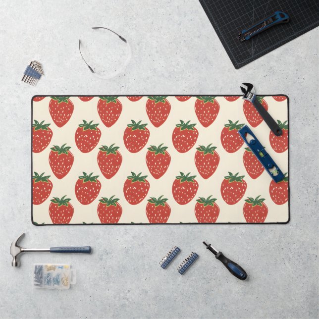 Strawberry pattern desk mat (Workstation)