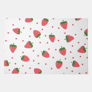 Strawberry pattern doormat