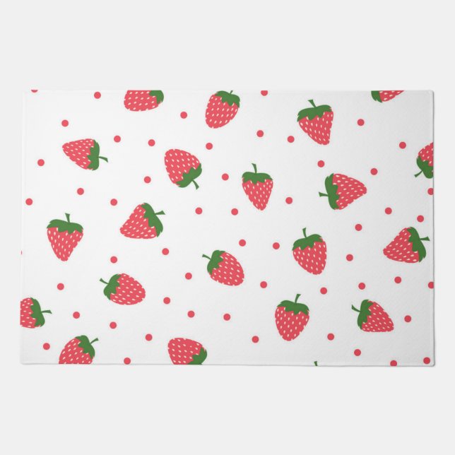 Strawberry pattern doormat (Front)
