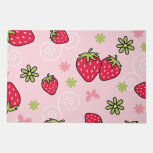 Strawberry pattern doormat