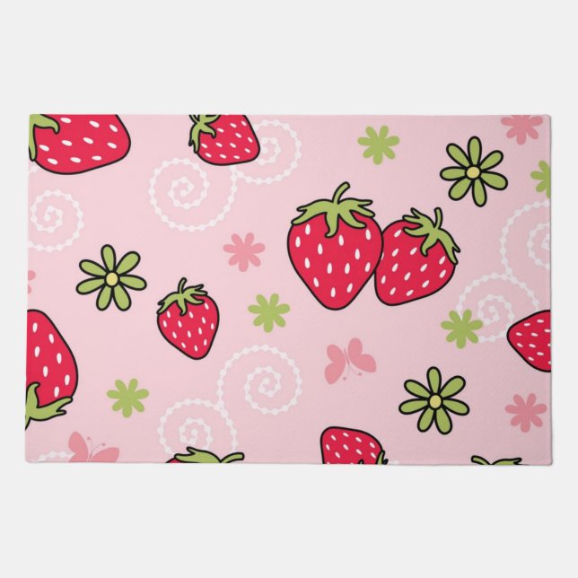 Strawberry pattern doormat (Front)