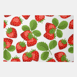 Strawberry pattern doormat