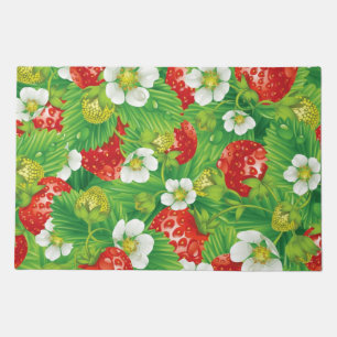 Strawberry pattern doormat