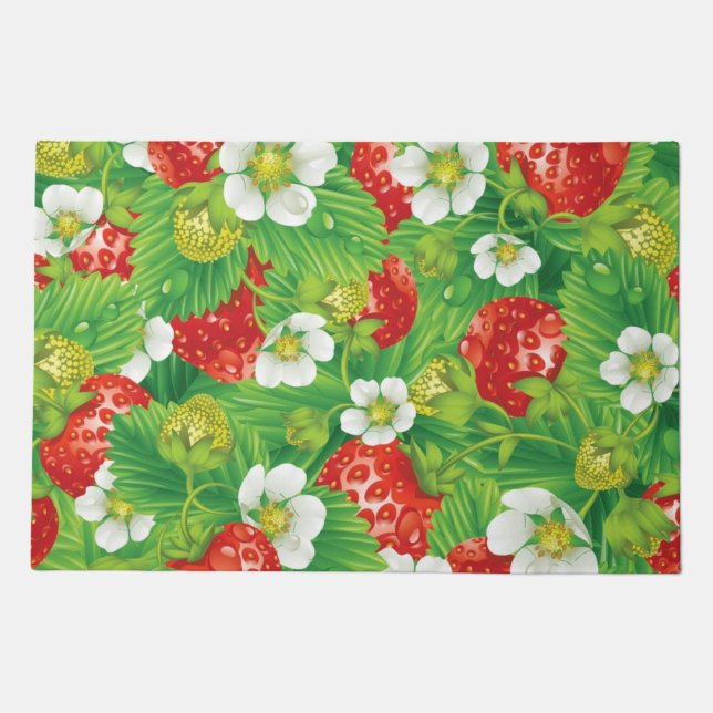 Strawberry pattern doormat (Front)