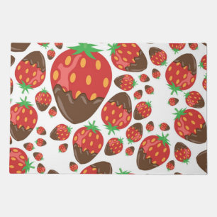 Strawberry pattern doormat