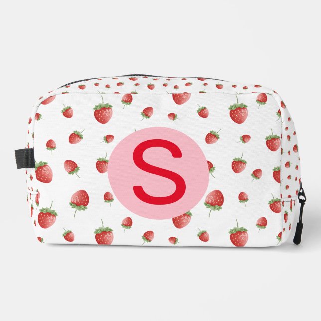 Strawberry Pattern Dopp Kit (Front)
