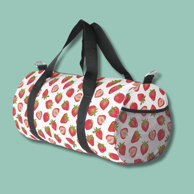 Strawberry pattern duffle bag (Strawberry pattern duffel bag)