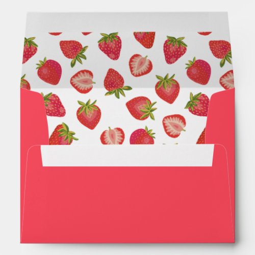 Strawberry Pattern Envelope