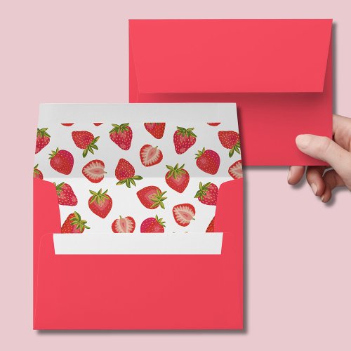 Strawberry Pattern Envelope