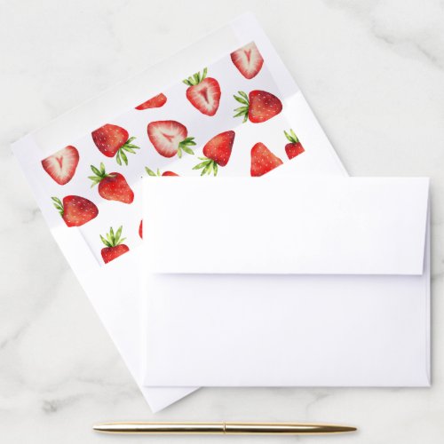 Strawberry Pattern Envelope Liner