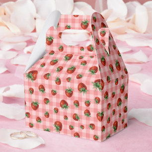 Strawberry Pattern Favor Boxes