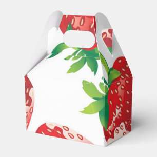 Strawberry pattern favor boxes
