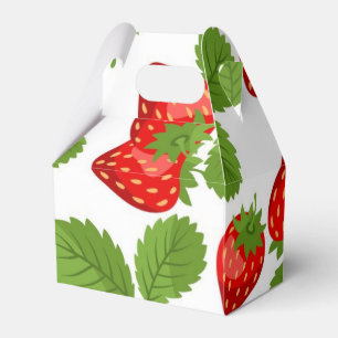 Strawberry pattern favor boxes