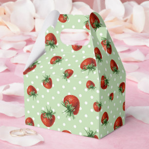 Strawberry Pattern Favor Boxes
