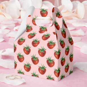 Strawberry Pattern Favor Boxes