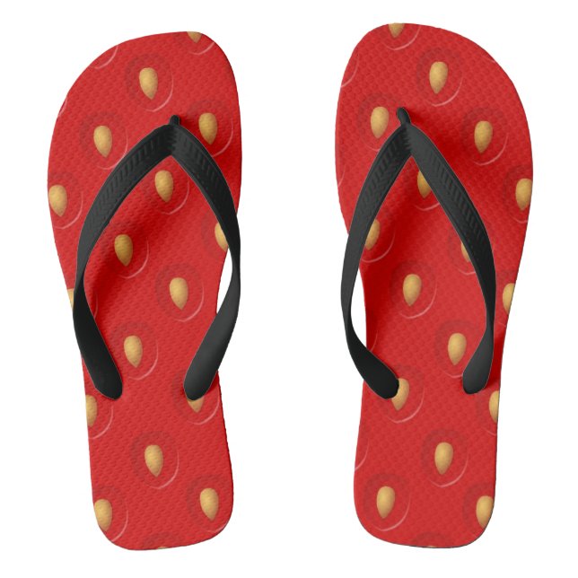 Strawberry Pattern Flip Flops (Footbed)