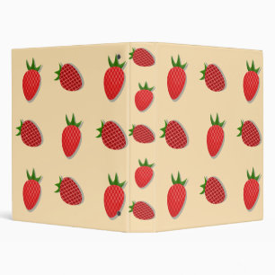 Strawberry pattern for fruit summertime good vibes 3 ring binder