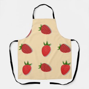 Strawberry pattern for fruit summertime good vibes apron