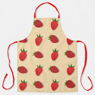 Strawberry pattern for fruit summertime good vibes apron
