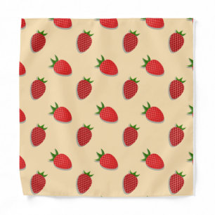 Strawberry pattern for fruit summertime good vibes bandana