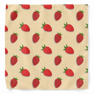 Strawberry pattern for fruit summertime good vibes bandana
