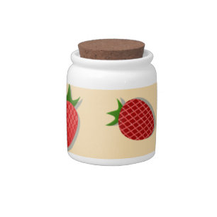 Strawberry pattern for fruit summertime good vibes candy jar