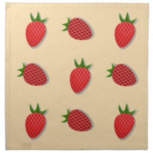 Strawberry pattern for fruit summertime good vibes cloth napkin