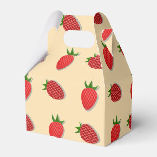 Strawberry pattern for fruit summertime good vibes favor boxes